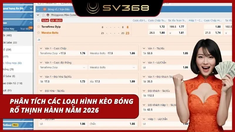 Phân tích các loại hình kèo bóng rổ hiện đang phổ biến tại thị trường cá cược
