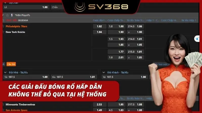 Các giải đấu bóng rổ được nhà cái mang đến cho anh em tham gia cá cược