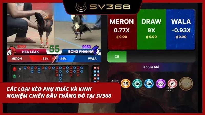 Các loại kèo phụ hấp dẫn không kém cạnh